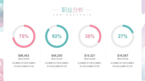 小清新大学生职业生涯规划PPT模版