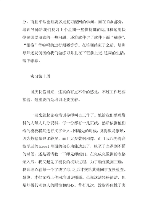 2023绘图员实习周记10篇