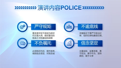 蓝色大气公安机关警察工作总结PPT