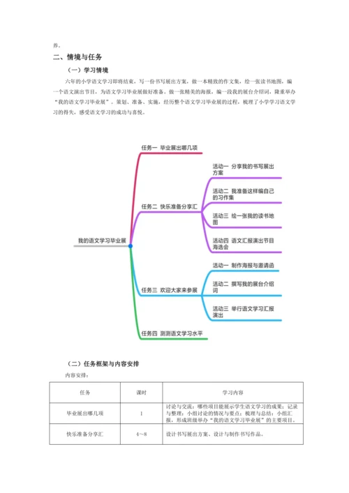 统编版六年级语文下册梳理单元大单元教学设计