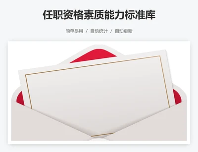 任职资格素质能力标准库