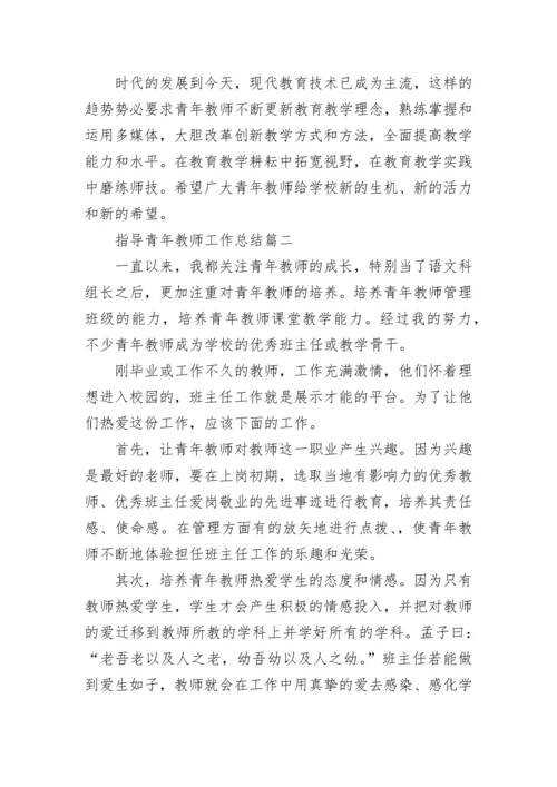 最新指导青年教师工作总结(六篇).docx