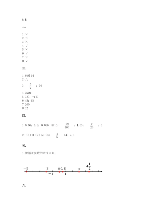 北师大版小升初数学模拟试卷【名校卷】.docx