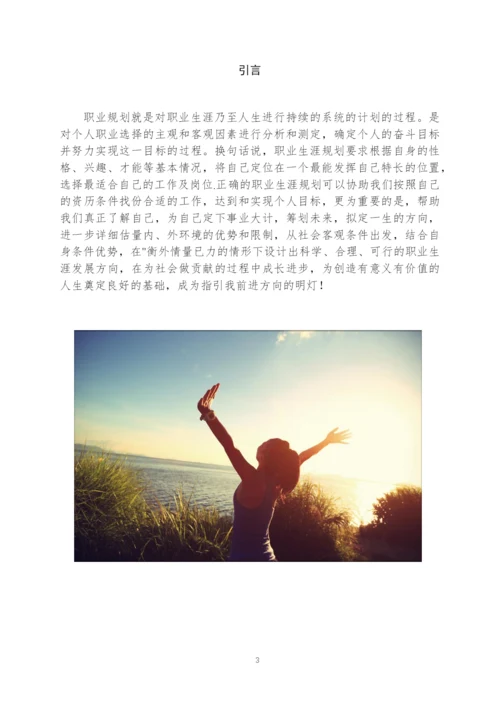 13页6300字音乐表演专业职业生涯规划.docx