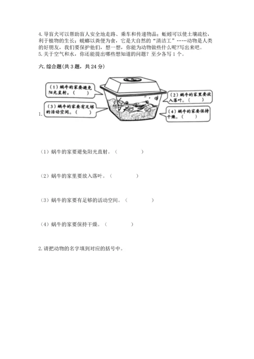 教科版一年级下册科学期末测试卷（考试直接用）.docx