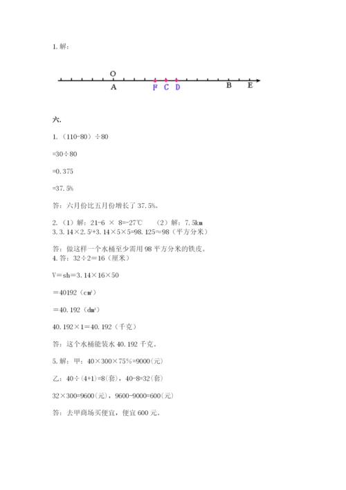 河南省平顶山市六年级下册数学期末测试卷及参考答案1套.docx