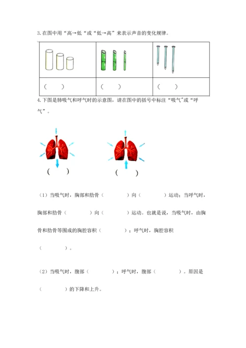 教科版科学四年级上册期末测试卷及完整答案.docx