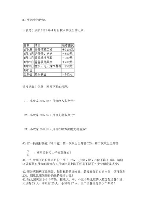 六年级小升初数学应用题50道精品【满分必刷】.docx