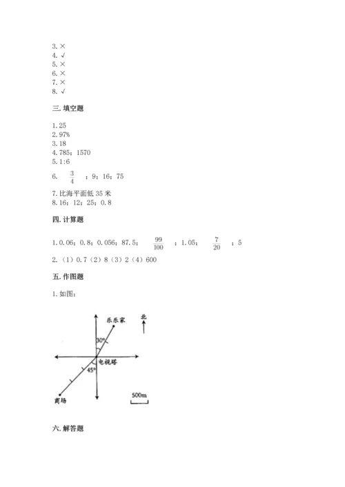 小学数学毕业测试卷精品（易错题）.docx