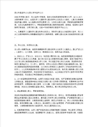 党组年度工作总结党组半年工作总结