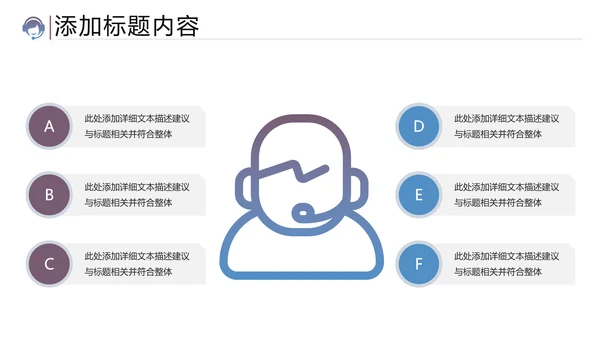 商务客服培训客服服务工作汇报PPT模板