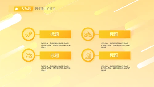 橙色大气外卖述职报告动态PPT模板