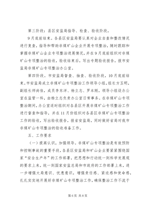 非煤矿山专项整治工作方案.docx