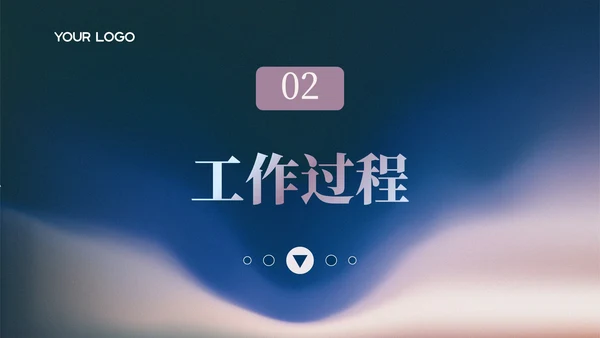 蓝色简约风工作成果盛宴
