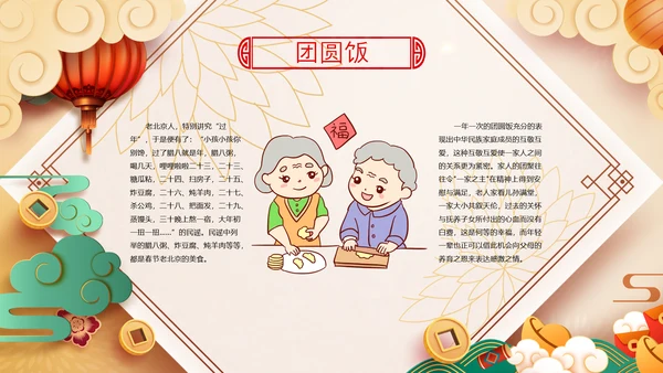 新年春节习俗民俗传统文化PPT模板