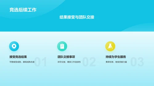 蓝色手绘风学生会竞选PPT模板