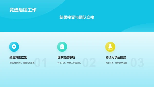 蓝色手绘风学生会竞选PPT模板