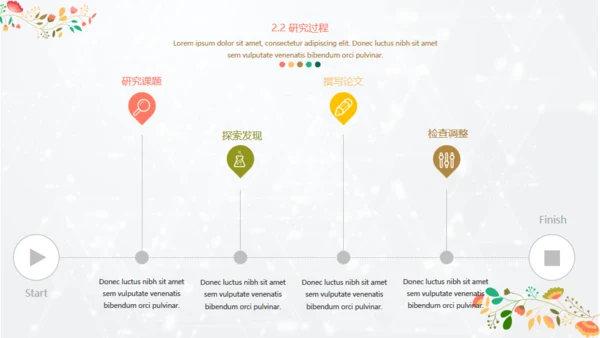 插画小清新毕业答辩通用PPT模板