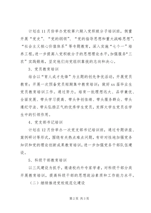 职业学院党校工作计划.docx