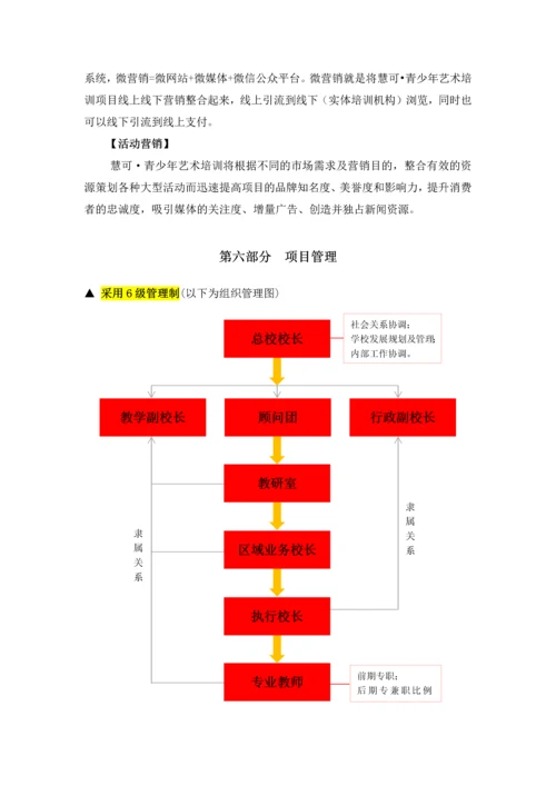 艺术培训项目商业计划书.docx