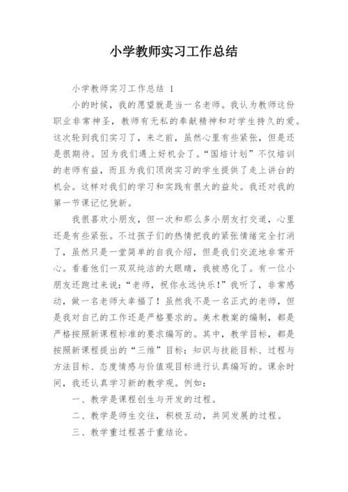 小学教师实习工作总结.docx