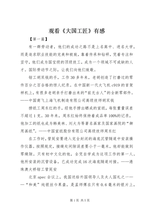 观看《大国工匠》有感.docx