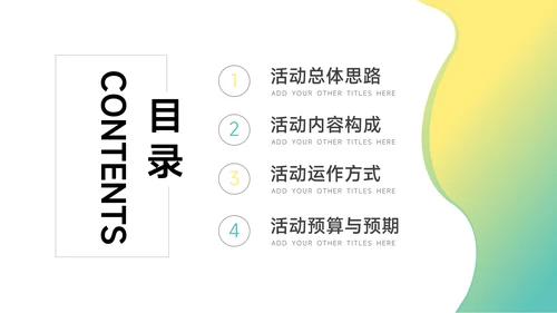 绿黄时尚大气公司宣传策划PPT模板