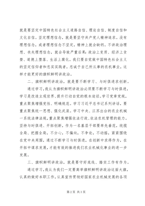 旗帜鲜明讲政治个人心得体会.docx