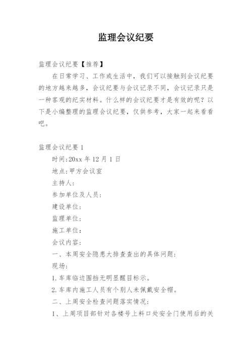 监理会议纪要.docx