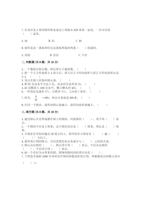 人教版六年级上册数学期末测试卷含答案【b卷】.docx