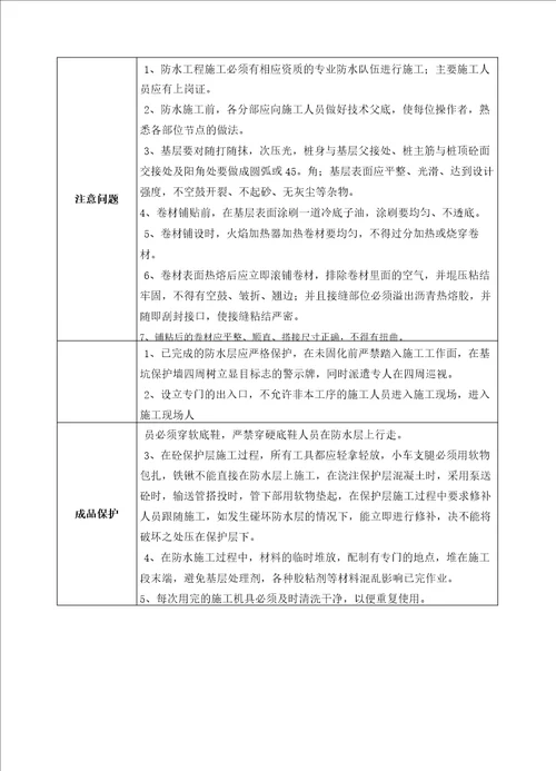 SBS改性沥青防水卷材技术交底