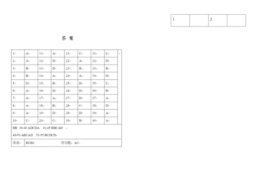 高难初中英语竞赛试卷(含答案).docx