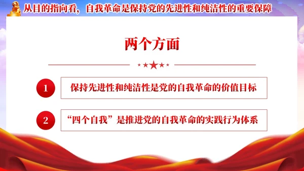 红色党政准确把握党的自我革命的深刻内涵党课课件PPT党建