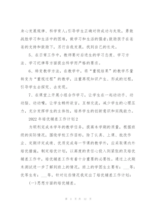 2022年培优辅差工作计划.docx