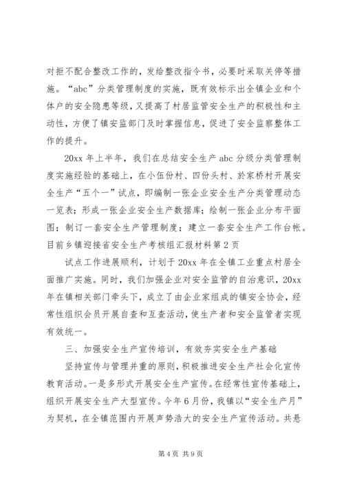 乡镇迎接省安全生产考核组汇报材料.docx