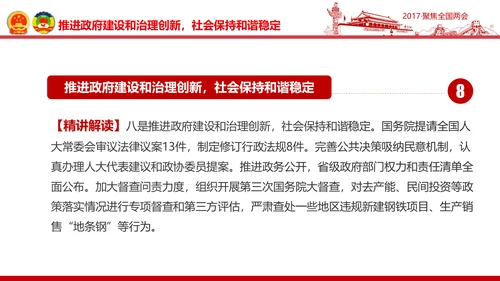 党政大气关注民生聚焦两会党课培训PPT