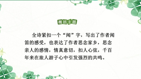 七下语文第三单元课外古诗词诵读  春夜洛城闻笛 课件