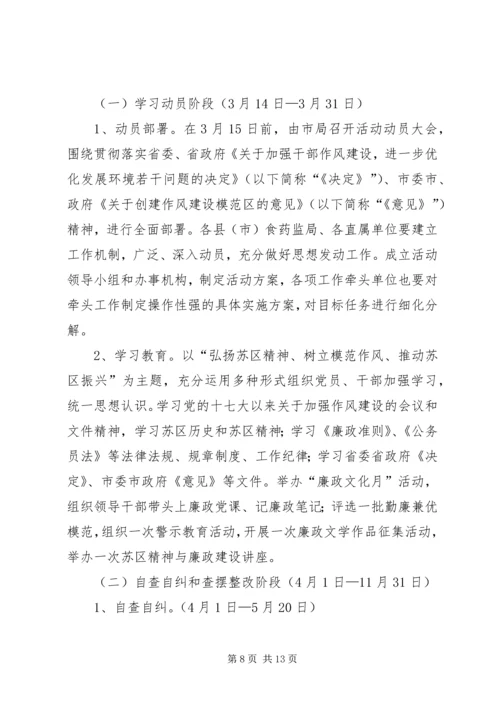 药监局干部作风整治工作方案.docx
