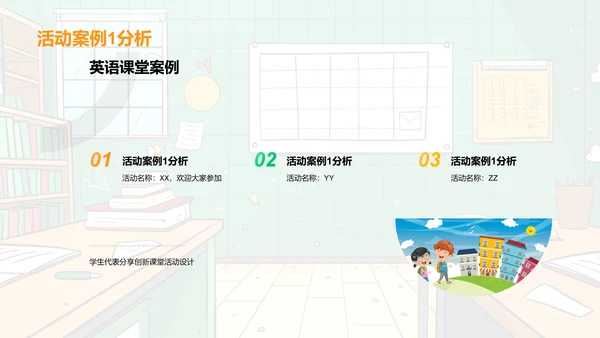 英语课堂活动设计报告PPT模板