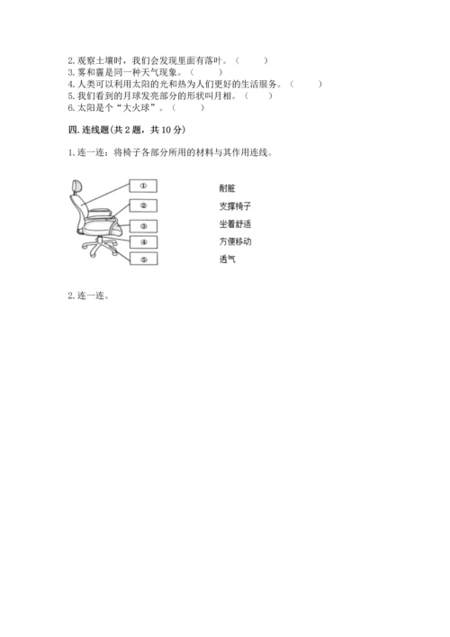 教科版科学二年级上册《期末测试卷》及参考答案（黄金题型）.docx