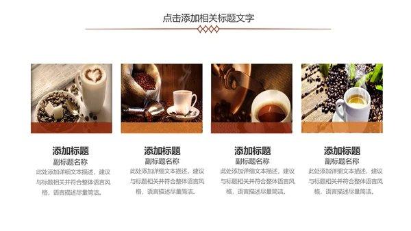 精美咖啡产品介绍下午茶咖啡厅PPT模版