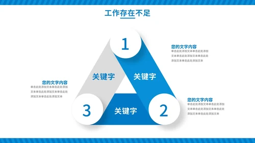 蓝色几何图形工作报告年中汇报PPT模板