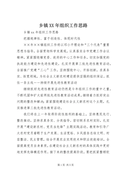 乡镇某年组织工作思路.docx