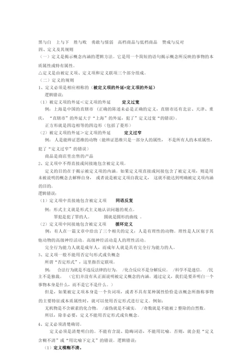 《逻辑学》重点知识整合.docx