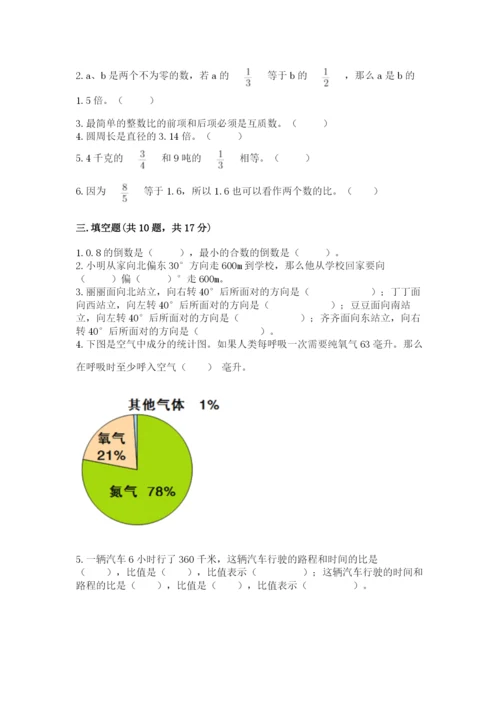 2022人教版六年级上册数学期末测试卷精品（能力提升）.docx