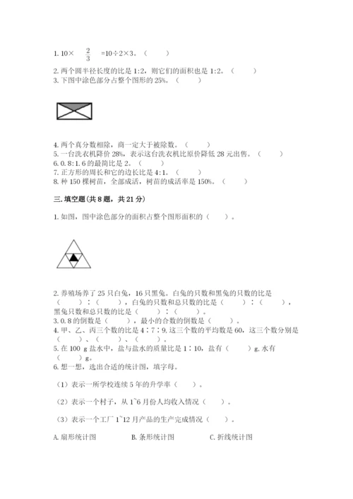 人教版六年级上册数学期末考试卷及答案【基础+提升】.docx