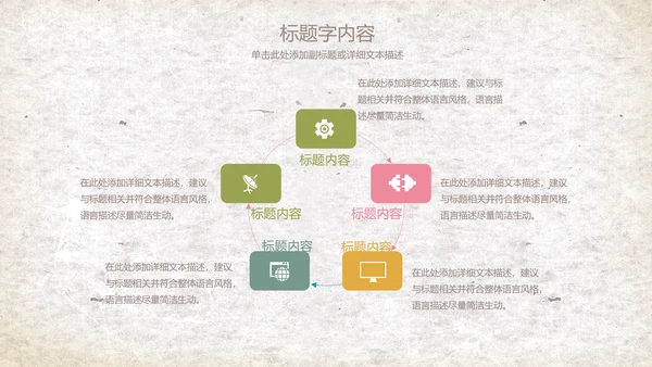 复古精美手绘花卉ppt动态模板