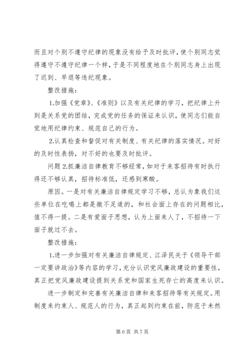 安全生产监督管理局局长党性分析材料 (6).docx