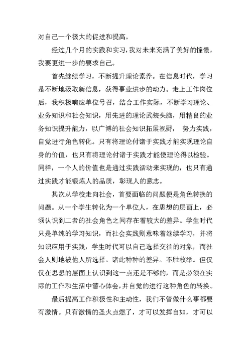 工作实习总结