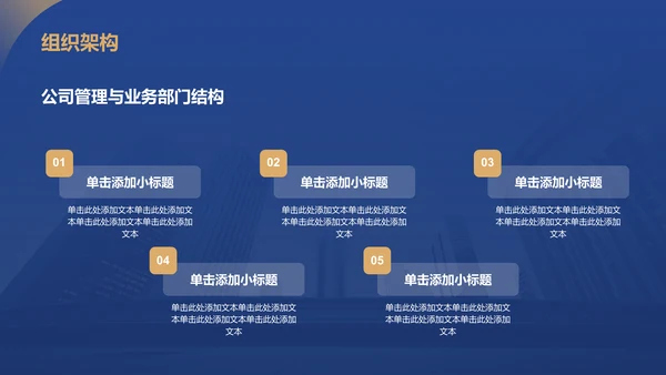 蓝色商务风公司介绍PPT模板